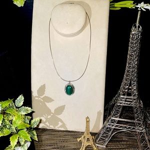 925 Italy Vintage Torquoise Pendant Necklace